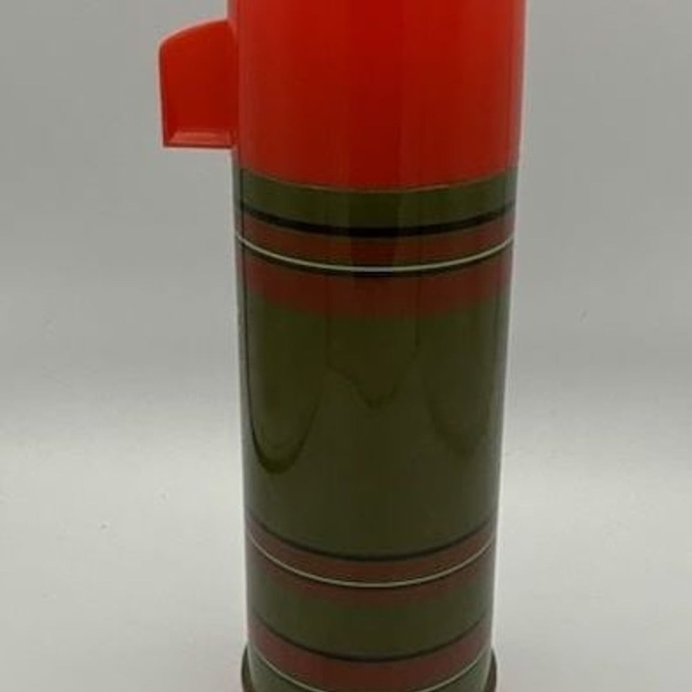 Vintage Aladdin Quali-Built Thermos Bottle Pint Size with Cup and Stopper